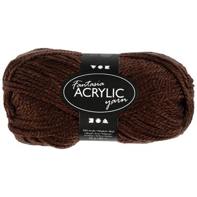 Ball of Wool - Creotime - Fantasia - 100% Acrylic - 50 Gr - 80 M - Brown
