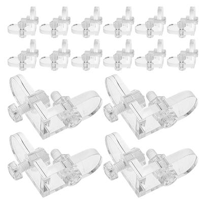 20 Pcs Angle Brackets Acrylic Box Corner Brace for Braces Shelf Disassembly Transparent Clear