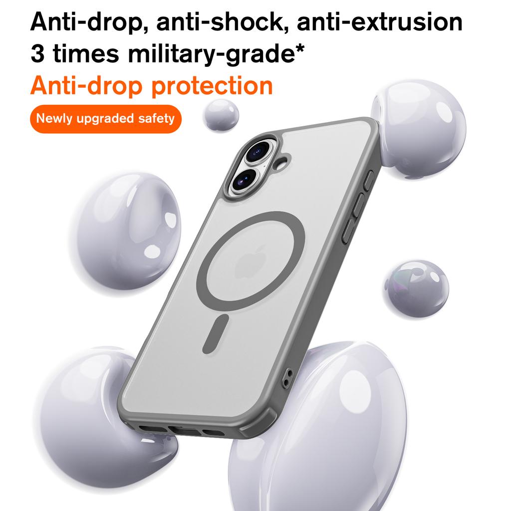 For iPhone 16 Plus Magnetic Case Compatible with MagSafe TPU+PC Phone Cover
