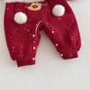 Neujahrs-Baby-Strampler 2025: Bestickter Samt mit Bommeln - Super süßes Winter-Neugeborenen-Outfit für das Chinesische Neujahr.