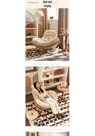 Adult Recliner Rocking Chair: Indoor Leisure Sofa for Living Room or Balcony
