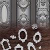 Nail Art Silicone Stamp Mold for Party and Salon Rose Window Shaped Manicure Mould Embossed Nail Stencils for Women