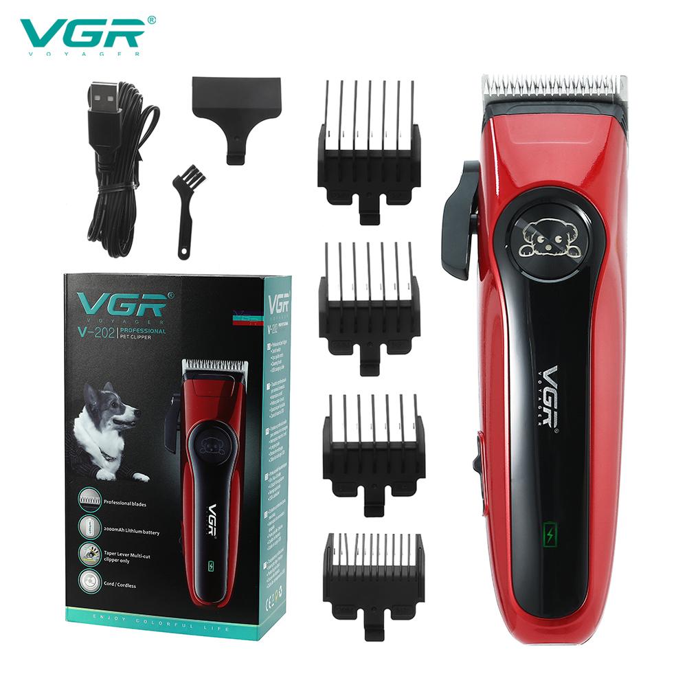 

2026 VGR High Quality Powerful Cut Machine Professional Electric Dog Hair Clipper Pet Hair Trimmer Easy Trimming Without Getting Tangled in Hair V-202 красный