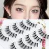 Lashie - Set of 5 Pairs: Criss Cross Spiky Clear Band False Eyelashes