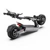 OOTD T90 noir gris double moteur puissance 60V31.2AH batterie pneu tout-terrain 13 pouces frein hydraulique avec bande lumineuse acrylique trottinette électrique ville tout-terrain