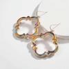 RSAMD Tortoise Shell Clover Moroccan Earrings Open Chandelier Statement Jewelry-03