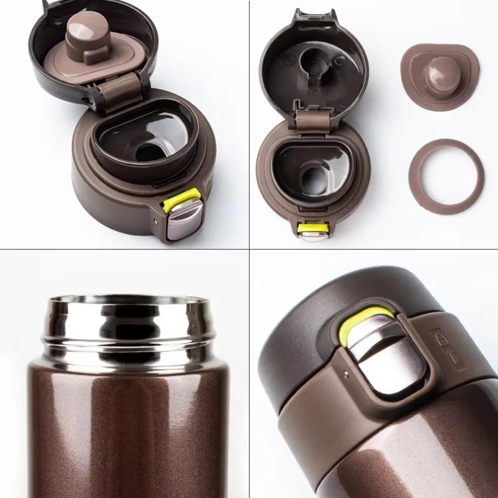 Stainless Steel Thermal Mug Bouncing Cover Double Wall Insulation Thermo Cup Temperature Retention large Capacity Coffee Mug