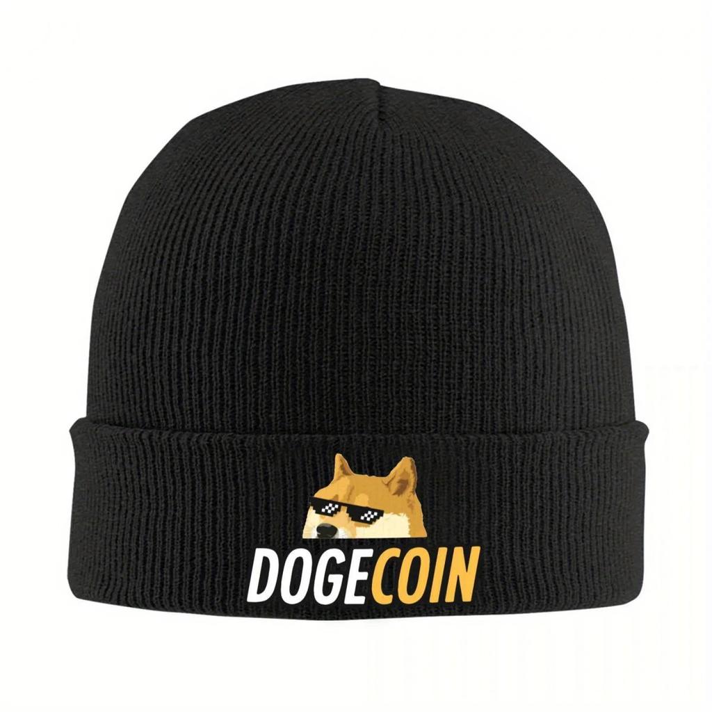 New Dogecoin Doge Knitted Caps Beanies Winter Hats Acrylic Bitcoin Wallstreetbets GME WSB Stock Stonks Trader Meme Crochet