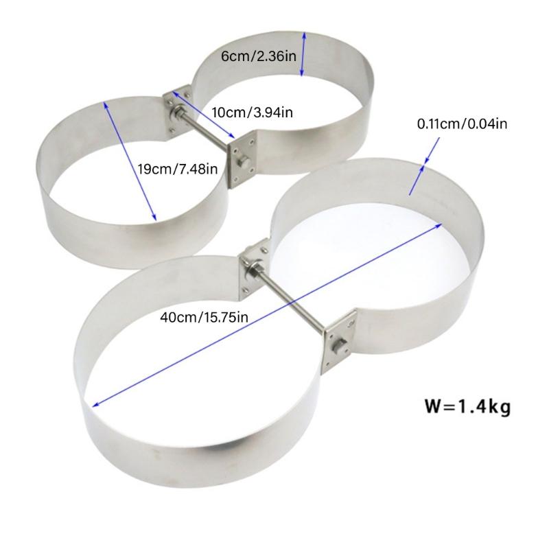 Diving Stainlee Steel Twin Tanks Mounting Band Double Cylinder Bottles Retainer Diving Tanks Band Carry Rings Easy to Use