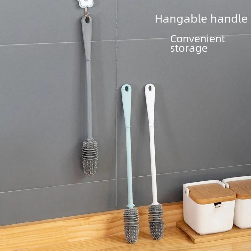 Silicone Cleaning Cup Brush No Dead Corners Bottle Brush Bottle Household Plastic Cleaning Brush