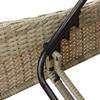 Sun Lounger with Cushion Light Grey 60 X 205 X 73 Cm Poly Rattan