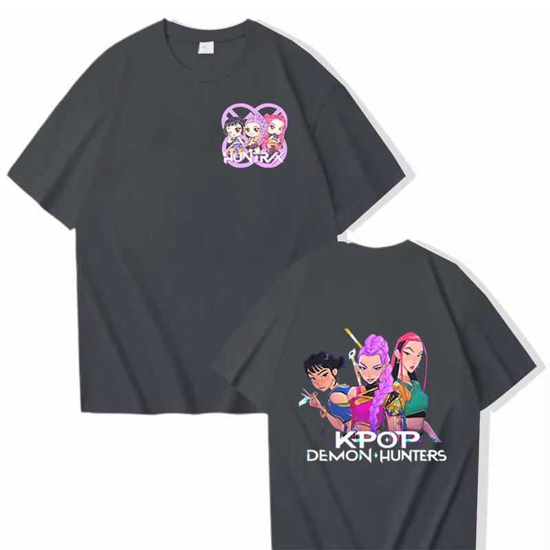 KPop Demon Hunters Cartoon Graphic T Shirt Men Women Clothing Harajuku Y2k Oversized T-shirts Summer Casual Short Sleeve T-shirt