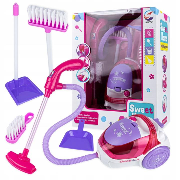 Stofzuiger Voor Kinderen Om Schoon Te Maken Op Batterijen Geluid Lichtjes + Accessoires