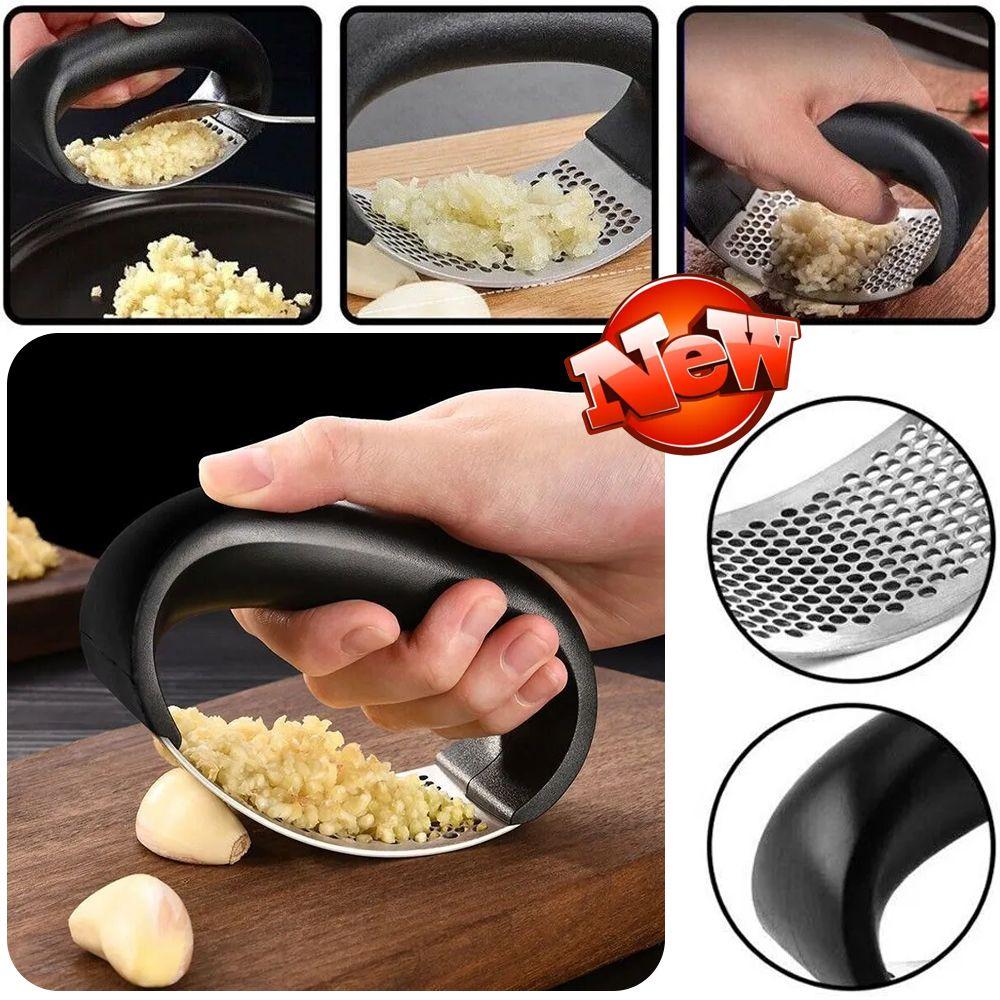 

A Good Helper for The Home Kitchen Tools Stainless Steel Garlic Press Thickened Garlic Clamp Garlic Mashed Artifact Spice Grinder 1 PCS (trial pack) чёрный