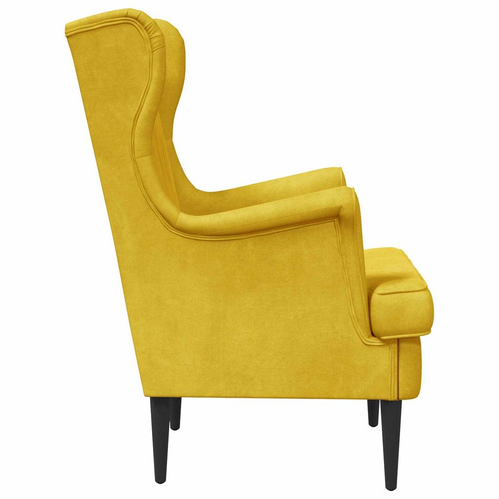 Armchair Yellow Velvet