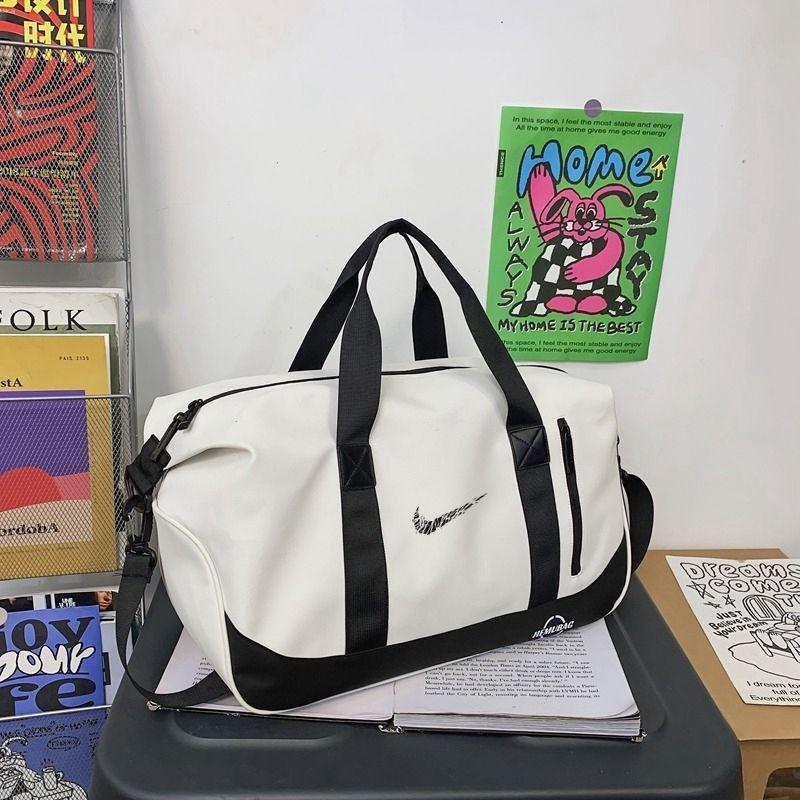 

NY & Nb Short-Distance Travel Bag Large Capacity Women s Sports Dry Wet Separation Fitness Men s Backpack Lightweight Tote Luggage Bag White
