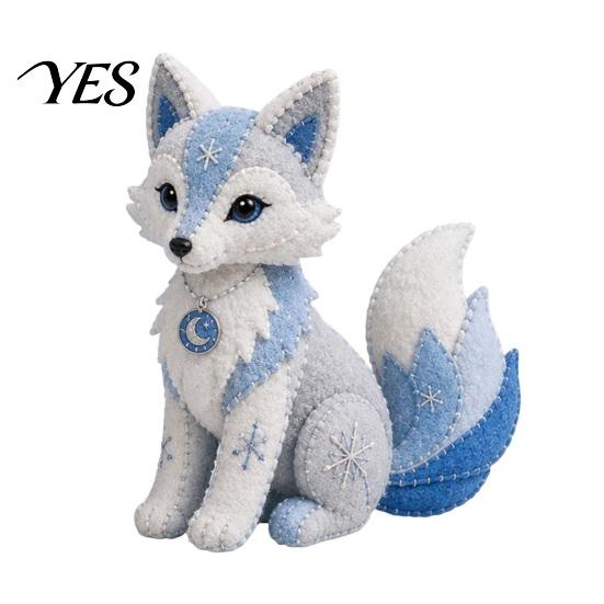Easy Sewing Project for Beginners Arctic Animals DIY Patchwork Kit Beginners, Winter Guardians Animal Kit, 3D Beginner Stuffed Mythical Creature Craft
