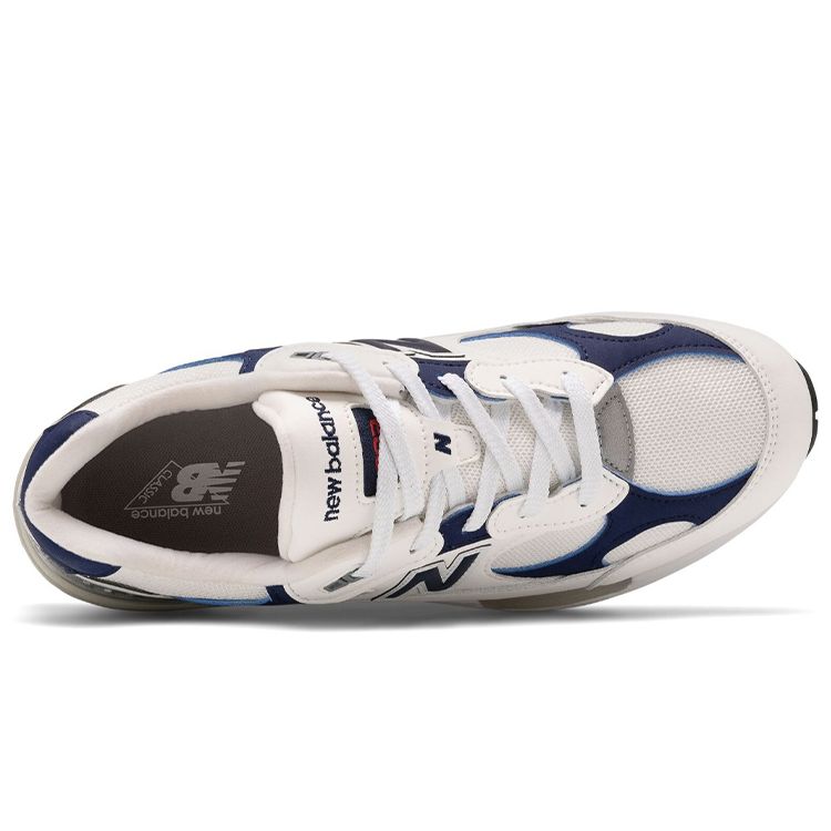 New Balance 992 Made In USA White Navy Unisex Sneakers Blue M992EC