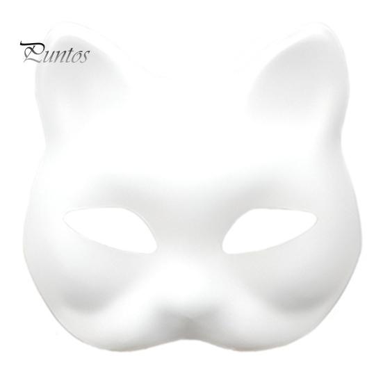 DIY Therian Masque Kit Cat Fox Dyreansiktspute med pels Halloween Rollespill rekvisita for Masquerade Carnival Cosplay Party Supplies