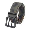 [One Limitation] Men's Wide Casual Belt with Double Pin Buckle, Adjustable, Durable Design, BP790 (Classic Camouflage)
