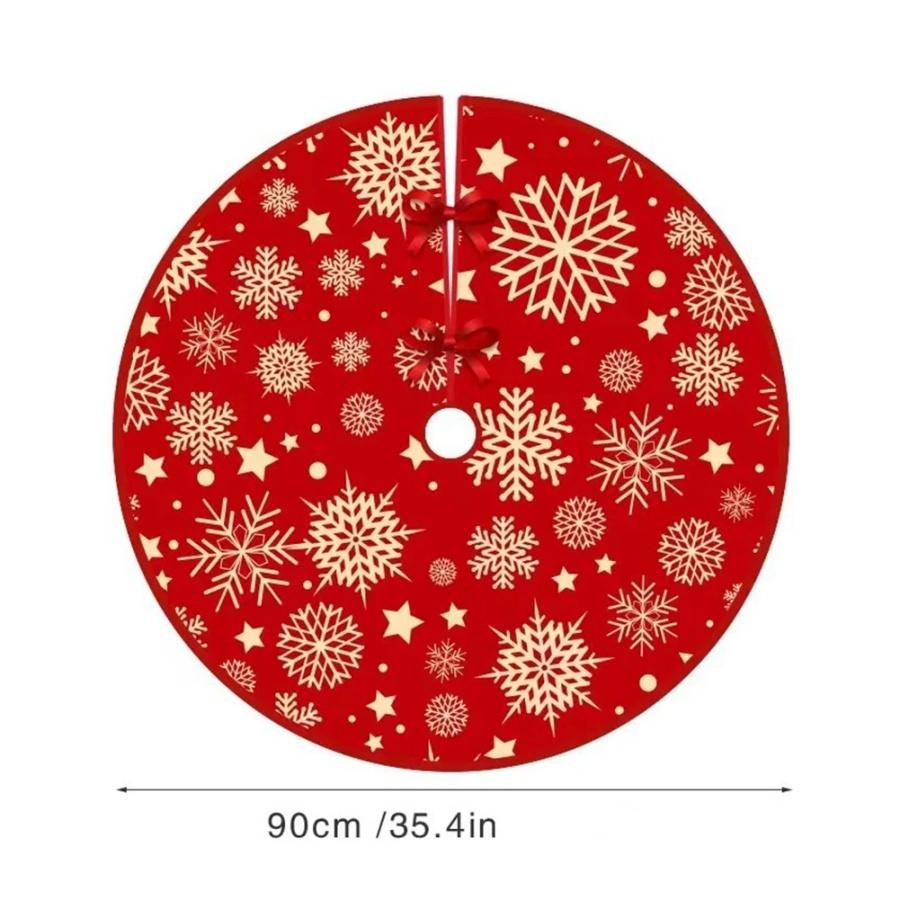 

1 Юбка для елки Рождественский ковер Украшение Витрина торгового центра Накидка под елку Украшение Атмосфера Креативная Милая Композиция красный