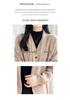 Women's Solid Color Wool Knit Cardigan - Buttonless, Long Sleeve, Casual Fit