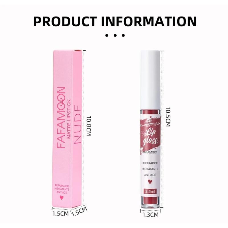 Batom Líquido Matte Vermelho Rosa Maquiagem Brilho Labial Hidratante À Prova d'Água Duradouro Lama Labial Não Transfere Maquiagem Brilho Labial Maquiagem Coreana