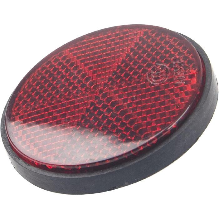 4Pcs Red Plastic Reflective Warning Round Reflector for Motorcycle Bike