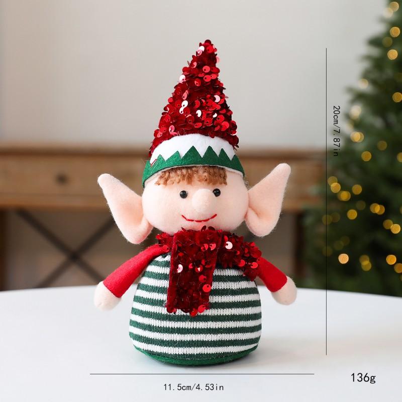 Christmas Decorative Plush Elf Ornament Tree Home Holiday Display 20cm