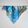 New high-end women's decorative scarf silk cotton small square scarf fashionable small floral versatile silk scarf