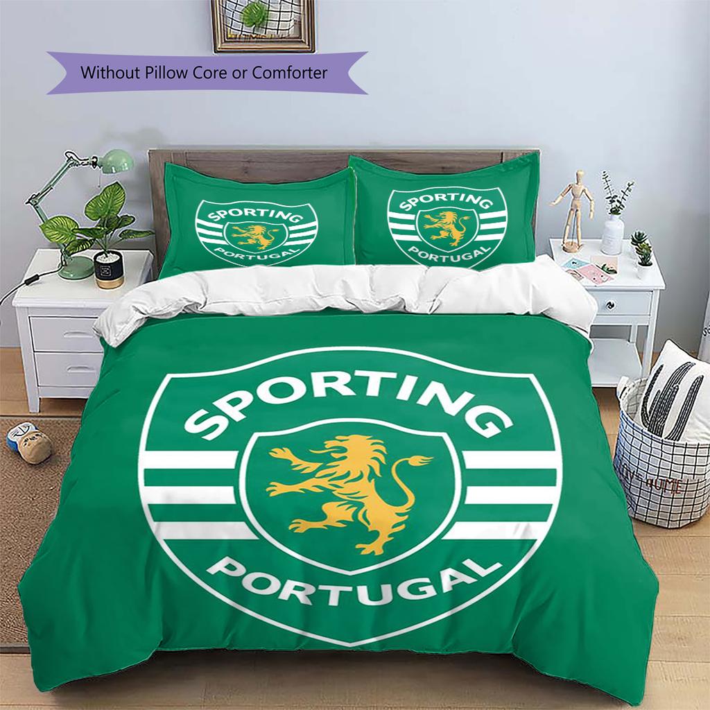sporting fc Pattern Bedding Home Decoration Birthday Gift (1 * duvet cover + 2 * pillowcase, without core)