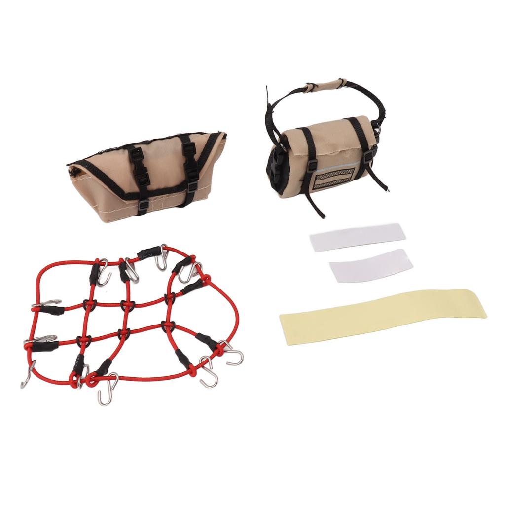 RC Simulation Decoration Accessories Roof Luggage Net Luggage Bag For Traxxas 118 TRX4M Red