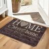 American Country Wood Grain Home Sweet Home Non-Slip Floor Mat Absorbent Decorative Area Rug for Entrance Bathroom Kitchen