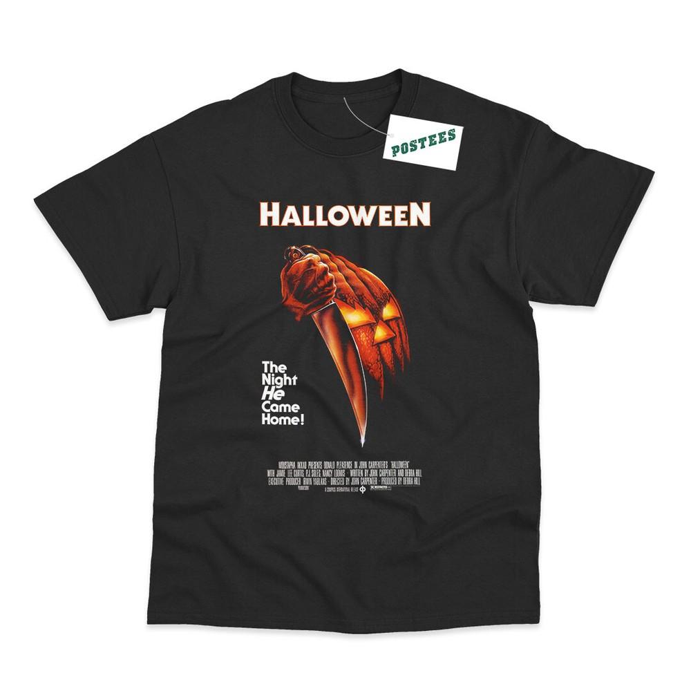 Retro Movie Poster Inspired by Halloween Direct To Garment Printed T-Shirt