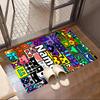 Custom Name Personalized Geometry Dash Print Carpet, Versatile Home Decor Rug, for Playroom, Apartment, Balcony, Entryway, Hallway Gift