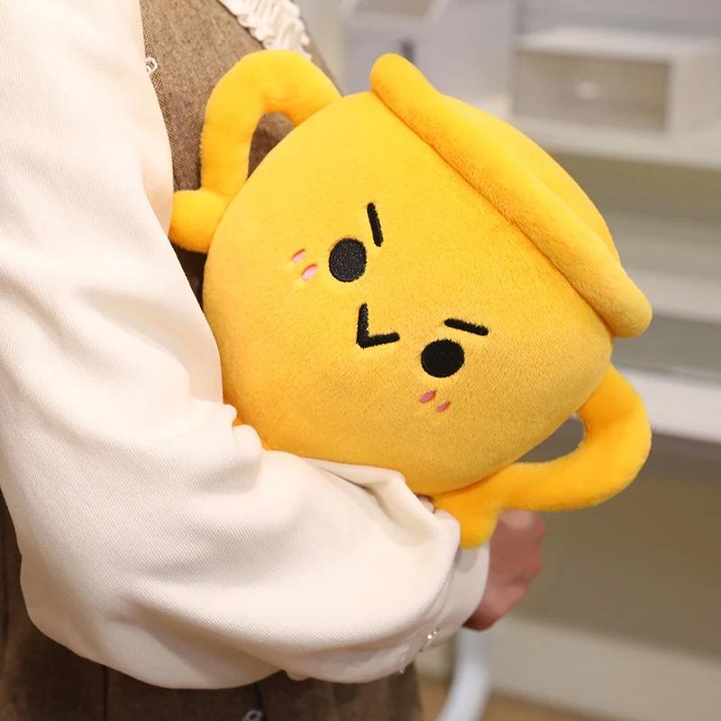 Funny Trophy Stuffed Doll Soft Fluffy Good Award Cup Plush Toy Kawaii Trophy Plushie Birthday Present Home Office Decor