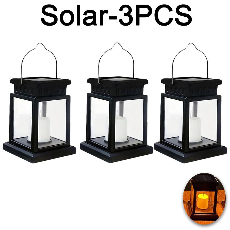 Solar Palace Lantern Outdoor Solar Lights Lawn Landscape Hanging Atmosphere Candle Lamp Floor Yard Garden Decor