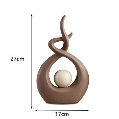 Ceramic Vase Statue Home Decor Modern Art White Pottery Crafts Ornaments Living Room Furniture Home Accessories Decoration Gifts