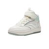Anta Comfortable Atmospheric Simple High-Top Kids Skate Shoes Kids Sneakers Ivory-White Morning-Green 322448011-2