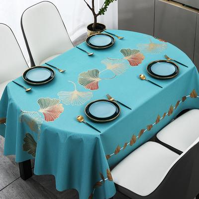 Fețe de masă ovale din PVC, plante, flori, zăbrele geometrice, rezistente la apă, ulei, ușor de curățat, cafea, husă de masă, decor față de masă