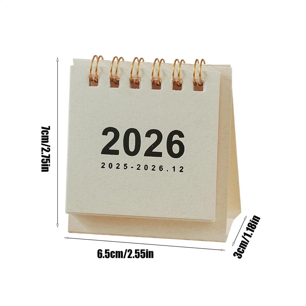 2026 Mini Desk Calendar Jan To Dec Coil Calendar Daily Scheduler Paper Planner Home Office School Supplies Desktop Decoration