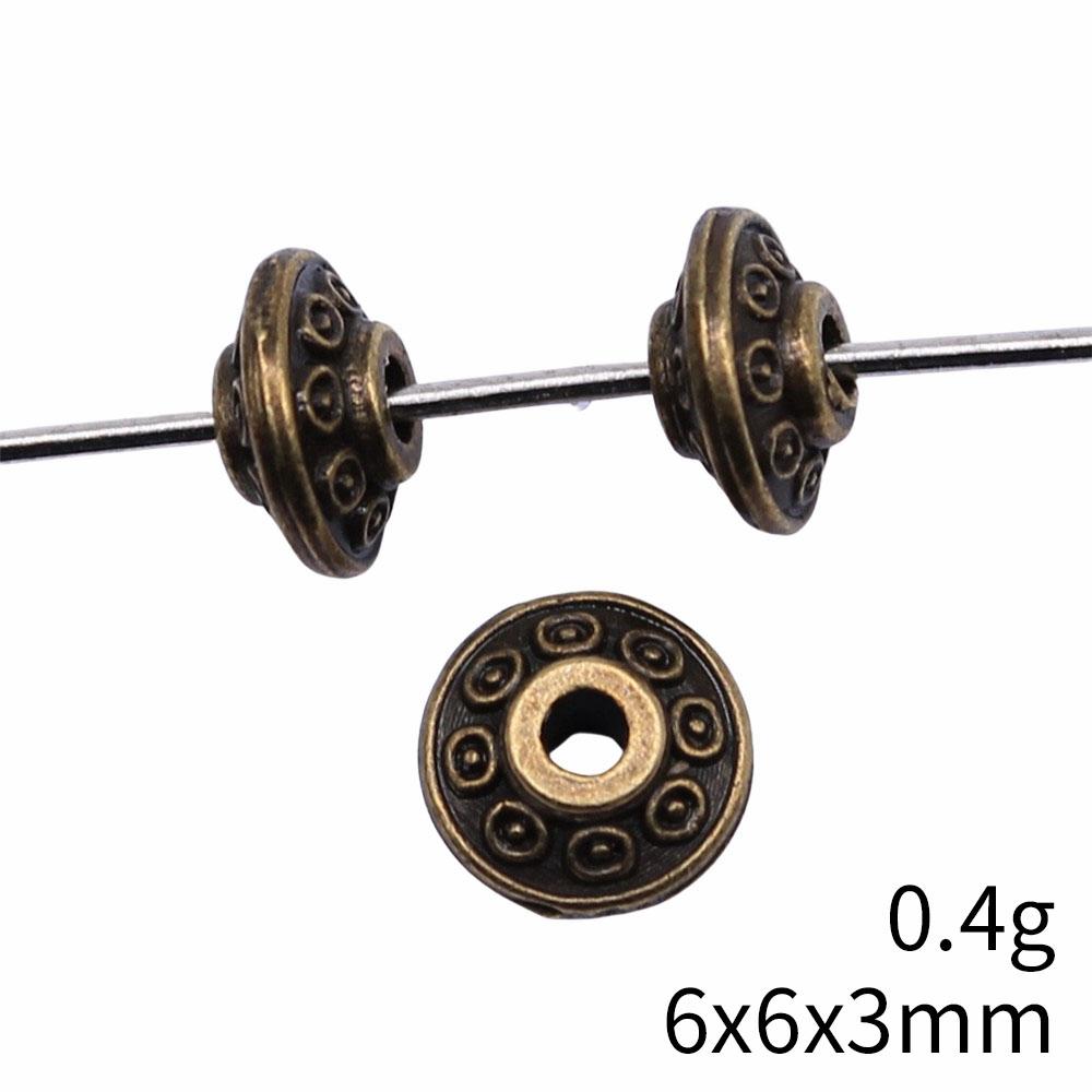 Small Hole Vintage Alloy Gear Spacer Beads Metal Loose Beads DIY Bracelet Necklace Jewelry Making Findings Accessories