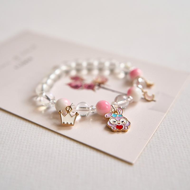 Year Sweet Cute Cat Crystal Beaded Bracelet Girls, Girlfriend Student Bracelet Wholesale
