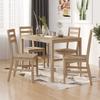 3106441 vidaXL Dining Set 5 Pcs Solid Acacia Wood