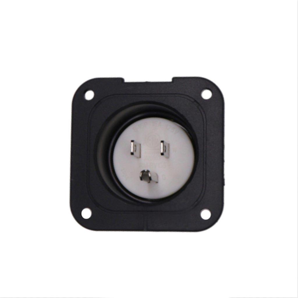 Easy Installation Campers Power Outlet 15A 125V Explosions Protection Waterproof Power Socket Nylon Housing