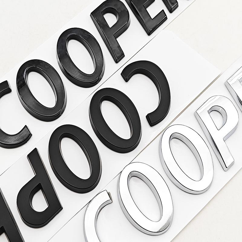 NEW 3D ABS Car Letters Logo Cooper S Rear Trunk Badge Emblem Decals Sticker For MINI R55 R56 F56 R50 R52 F55 JCW R53 Accessories