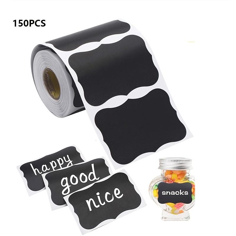 150/300pcs Chalkboard Labels Waterproof Reusable Blackboard Stickers For Mason Jars, Parties Decoration, Craft Rooms