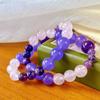 Vintage Powder Crystal Natural Amethyst Quartzite Jade Bracelet Atmosphere Beaded Bracelet