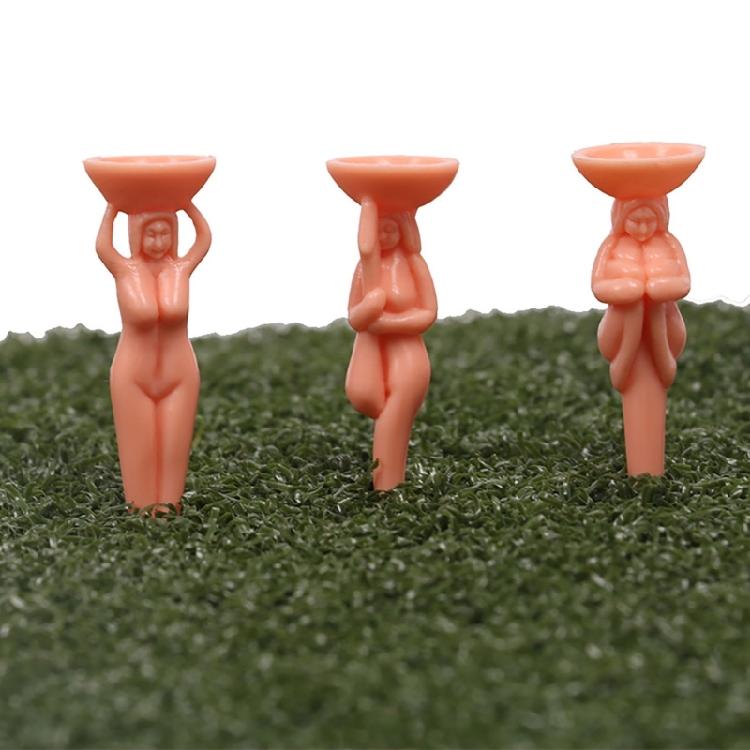 10 Stück Lustige Nackte Dame Golf Tees Kunststoff Golfbälle Halter Ständer Übung Training Golf Tees Bälle Nägel Einfach zu Bedienen