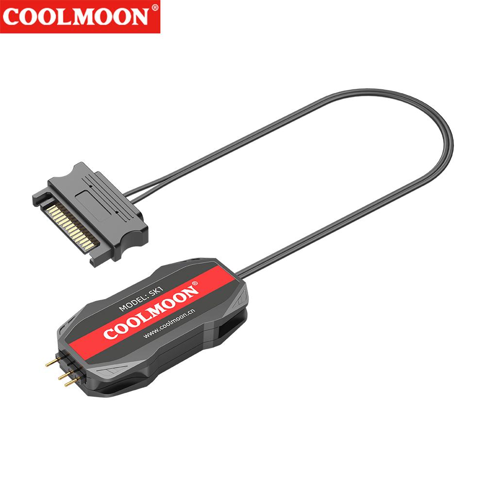 ARGB Controller Cable 5V 3pin To SATA RGB Remote Controller 1 To 4 Sync Motherboard Cable Extension Line for PC Fan Light Strip